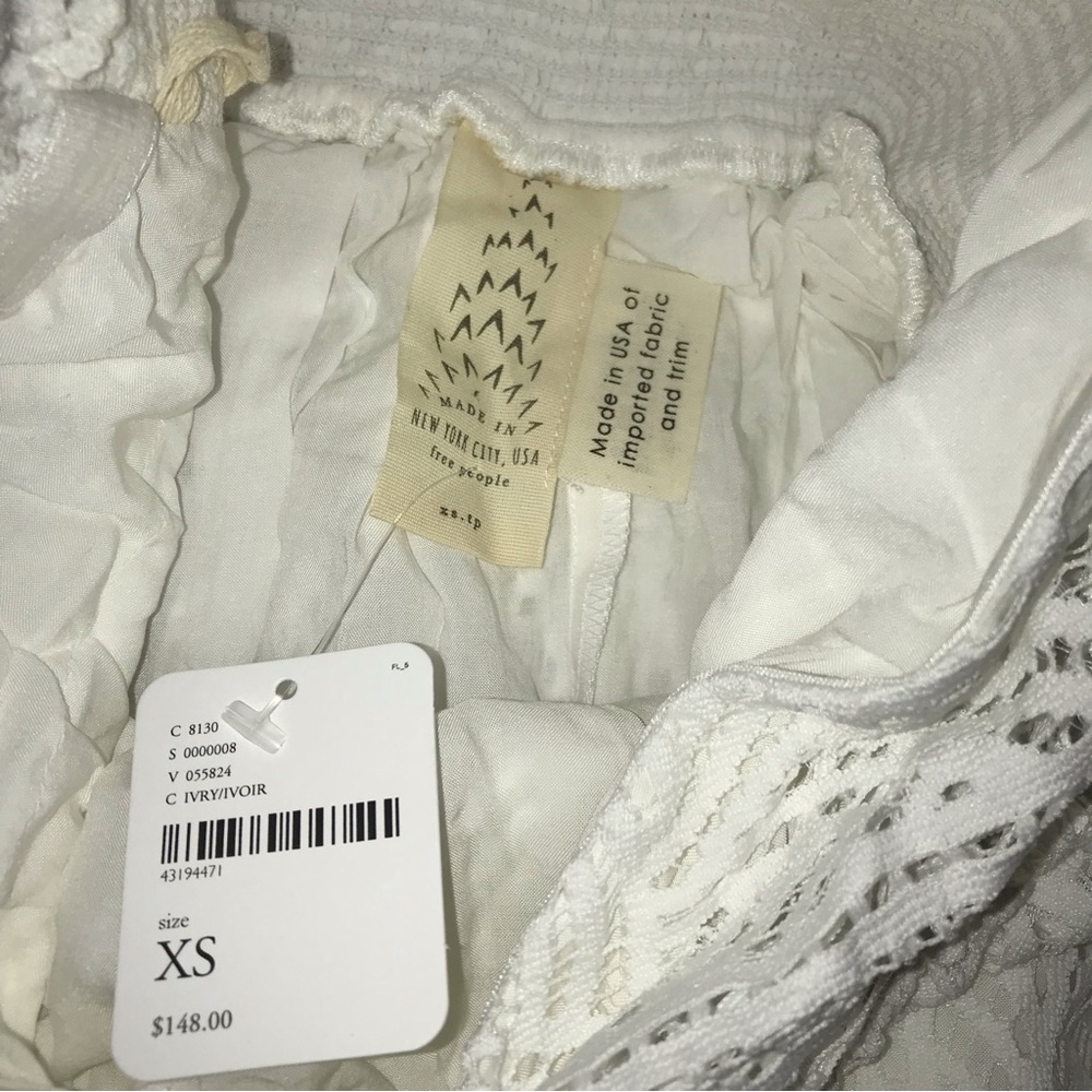 Free People Ivory Emmy Lou Mini Dress NWT - Picture 5 of 8